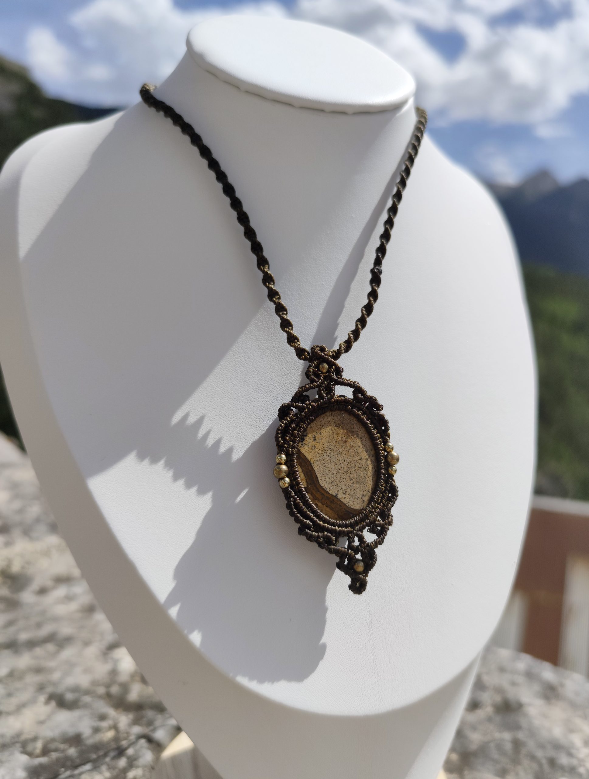 Collier Terre-Mère et Jaspe paysage – Image 3