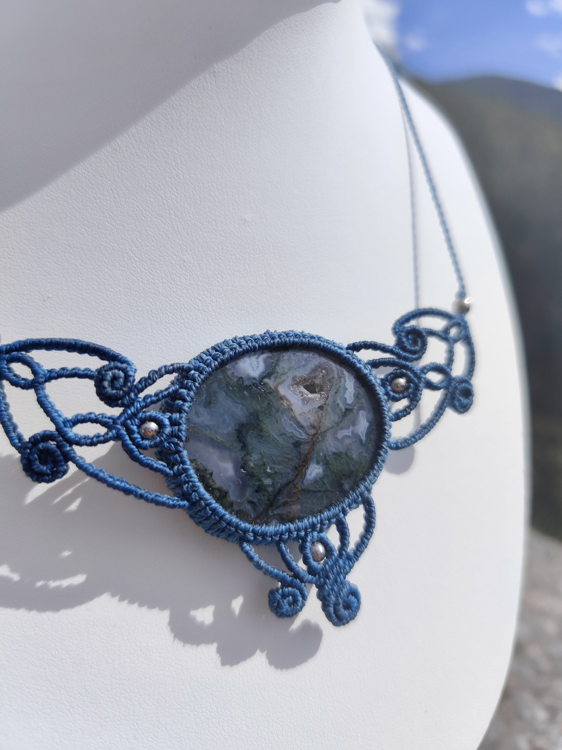 Collier Déesse et Agate Mousse – Image 2