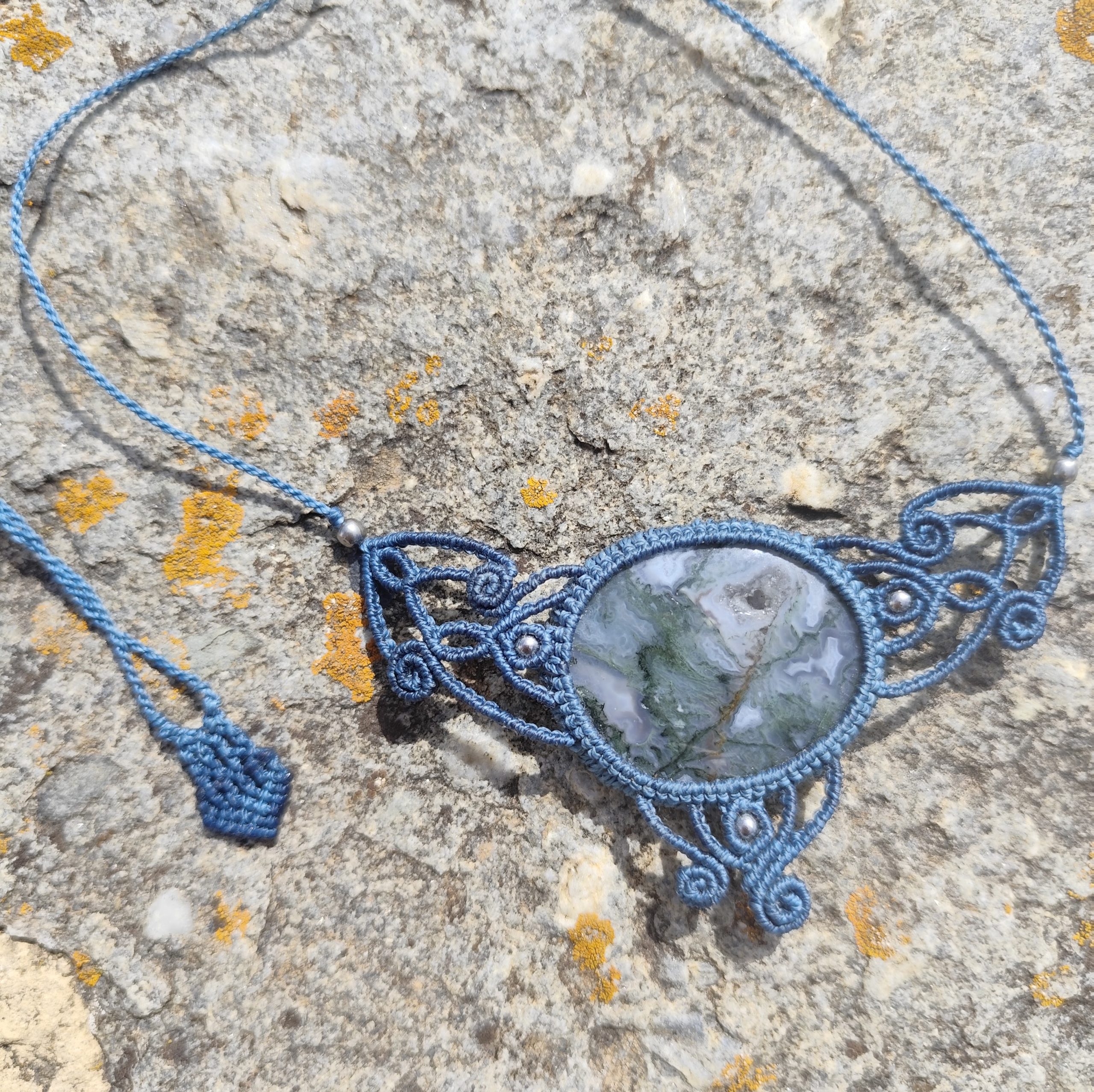 Collier Déesse et Agate Mousse – Image 3
