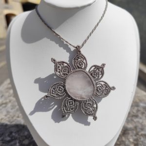 Collier Spira et Quartz rose